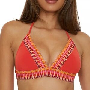 NWT Becca Women's Fiesta Halter V-Neck Bikini Top small